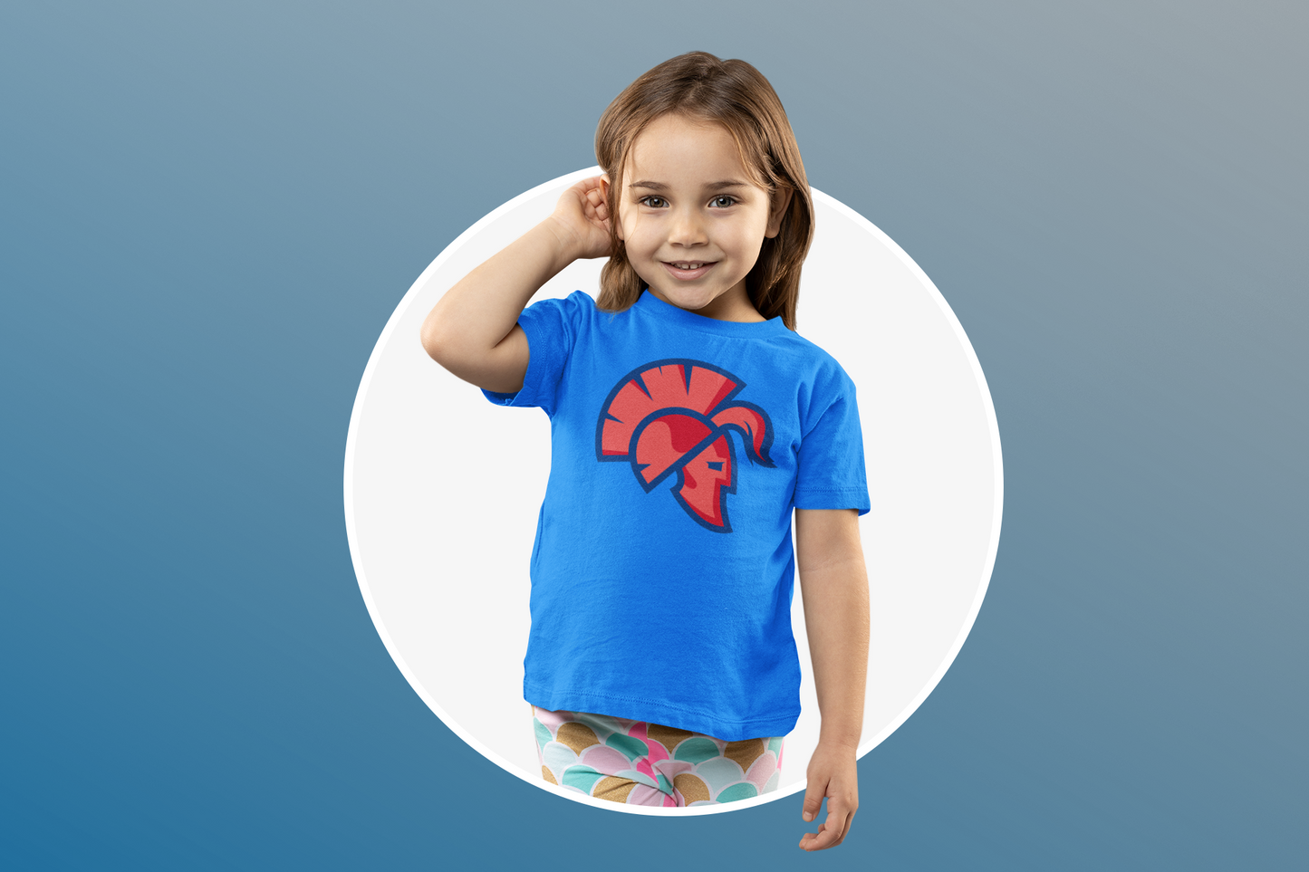 MCA Warrior Mascot - Heather Royal Blue - Toddler & Youth sizes