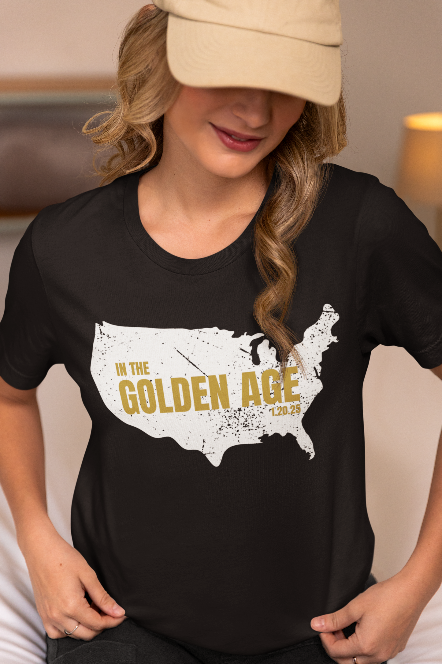 In The Golden Age USA Map T-Shirt