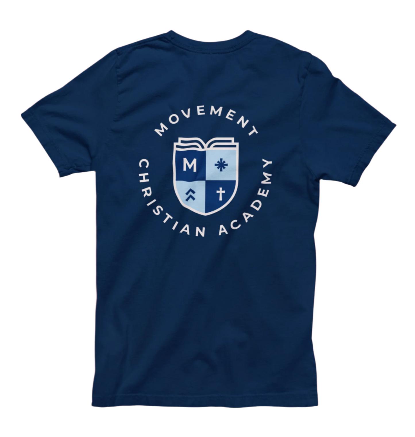 Movement Christian Academy Crest T-shirt Navy